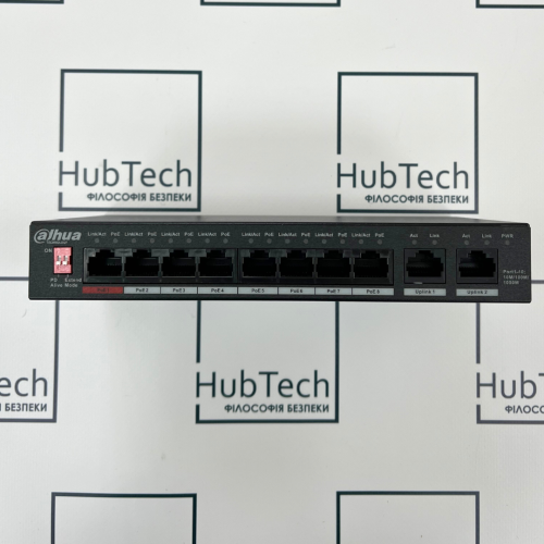 8-портовий POE комутатор Dahua DH-PFS3010-8ET-65
