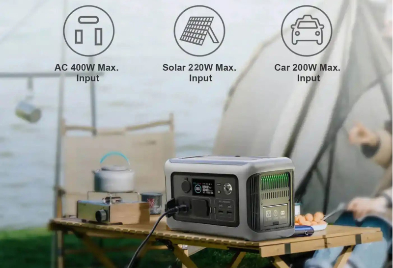 Power station ALLPOWERS R600 APP Control, 600W, 299Wh LiFePO4 3500Cycles, MPPT 300w max, CAR port, DC12/24V, 2хAC 220V, 2xUSB-TYPE-C 100W, 2xUSB-A 36W - 1
