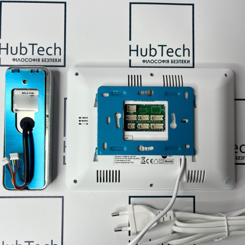 Комплект відеодомофона Neolight NeoKIT HD Pro WF Silver: відеодомофон 7" з Wi-Fi з детектором руху і 2 Мп відеопанель
