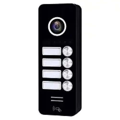 Виклична панель домофону з вбудованим зчитувачем карток SEVEN CP-7504/4 RFID black