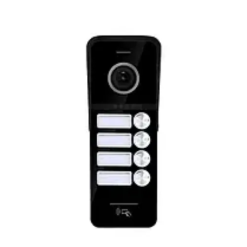 Виклична панель домофону з вбудованим зчитувачем карток SEVEN CP-7504/4 RFID black
