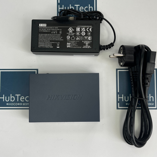4-портовий керований POE комутатор Hikvision DS-3E1105P-EI/V2