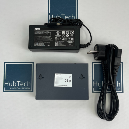 4-портовий керований POE комутатор Hikvision DS-3E1105P-EI/V2