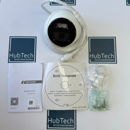 4 МП IP ColorVu Smart Hybrid Light видеокамера с микрофоном Hikvision DS-2CD1347G2H-LIUF (2.8мм)