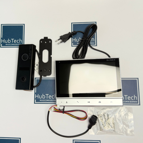 Комплект відеодомофон + панель виклику Slinex SK 7 Cloud (Slinex SK 7 Cloud grey + ML-17HD graphite)