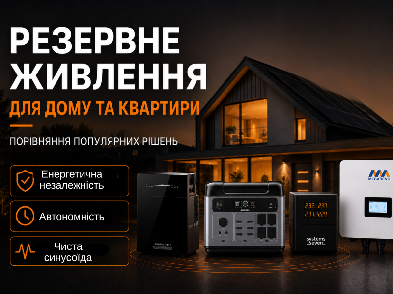 Резервне живлення для дому та квартири: порівняння популярних рішень