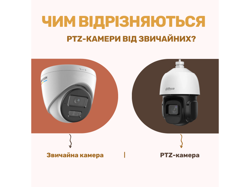 Чим відрізняються PTZ-камери від звичайних?