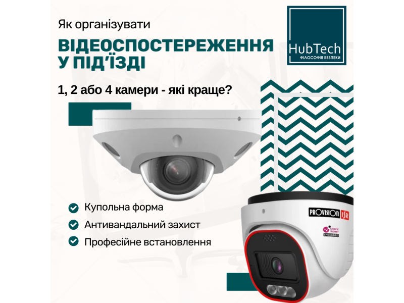Як організувати відеоспостереження у під’їзді: 1, 2 або 4 камери - які краще?