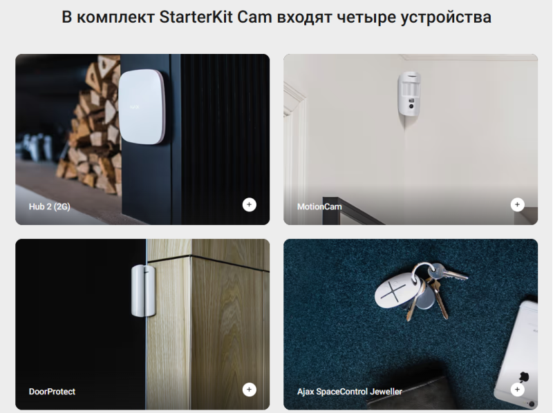 Комплект охранной сигнализации Ajax StarterKit Cam HDR UA black