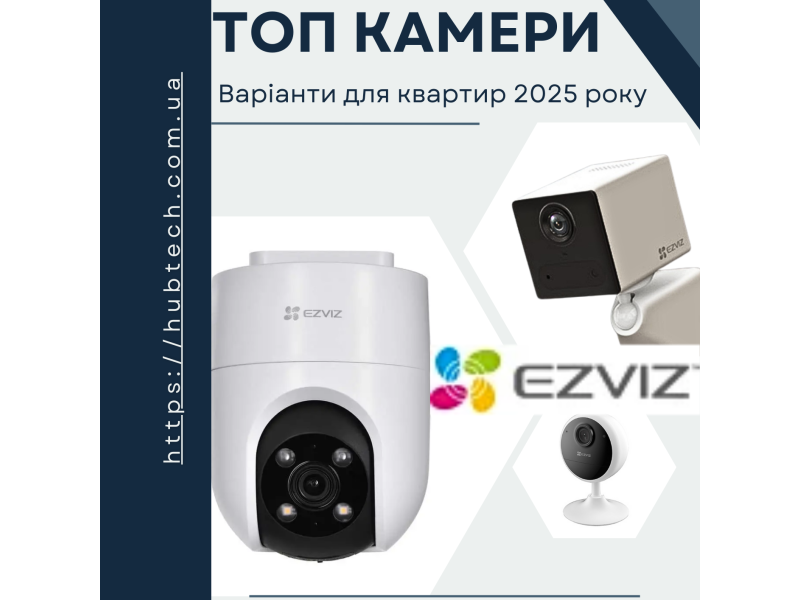 ТОП камери відеоспостереження EZVIZ для квартири