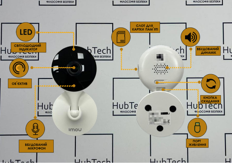 2Мп Wi-Fi відеокамера Imou Cue 2 (IPC-C22EP-A) (2.8мм) - 1