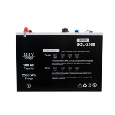 Аккумуляторная батарея SOLINVED LiFePO4 25,6V 100Ah, 360x260x250mm, 22.9kg