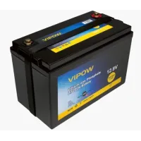 Аккумуляторная батарея Vipow LiFePO4 12,8V 100Ah(330x173x216), 14kg со встроенной ВМS платой 80A