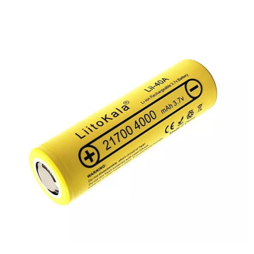Аккумулятор LiitoKala 21700 Lii-40A 3.7V 4000 мА·ч Li-ion