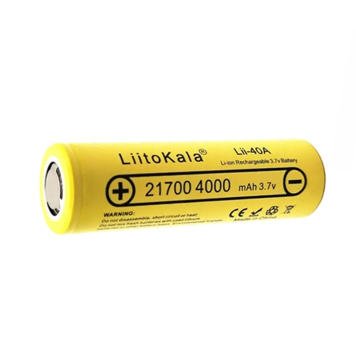 Аккумулятор LiitoKala 21700 Lii-40A 3.7V 4000 мА·ч Li-ion