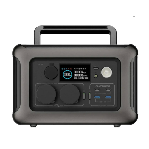 Power station ALLPOWERS R600 APP Control, 600W, 299Wh LiFePO4 3500Cycles, MPPT 300w max, CAR port, DC12/24V, 2хAC 220V, 2xUSB-TYPE-C 100W, 2xUSB-A 36W