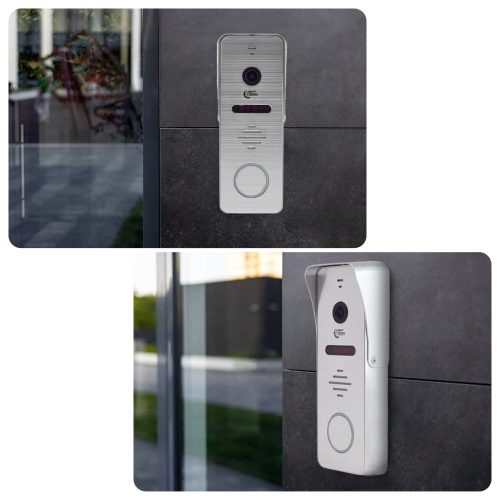 Комплект відеодомофона Light Vision: домофон 7" AMSTERDAM FHD Grey та відеопанель RIO FHD Silver