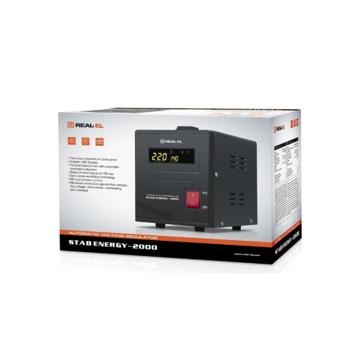 СТАБІЛІЗАТОР REAL-EL STAB ENERGY-2000 (EL122400013) 