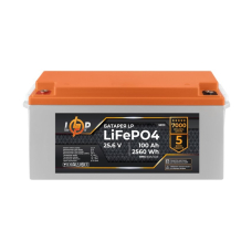 Акумулятор LP LiFePO4 25,6V - 100 Ah (2560Wh) (BMS 80A/40А) пластик для ДБЖ