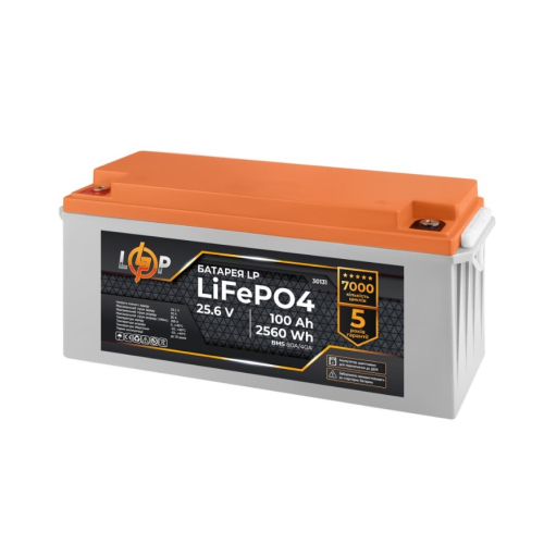 Акумулятор LP LiFePO4 25,6V - 100 Ah (2560Wh) (BMS 80A/40А) пластик для ДБЖ