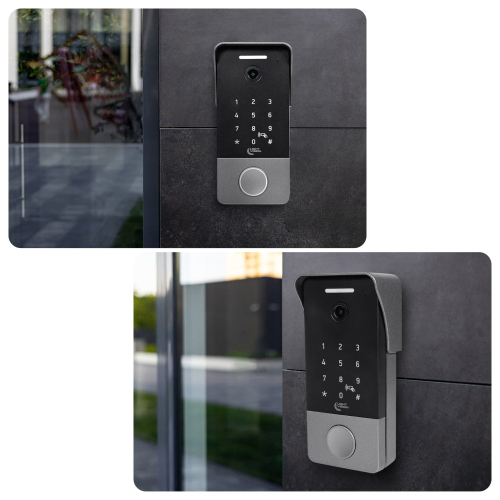 Комплект відеодомофона Light Vision: відеодомофон 7" AMSTERDAM FHD White та відеопанель 2Mp RIO FHD(KEY) Silver