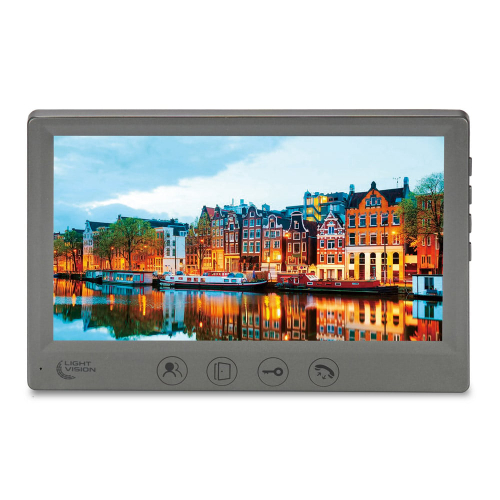 Комплект відеодомофона Light Vision: домофон 7" AMSTERDAM FHD Grey та відеопанель RIO FHD Grey