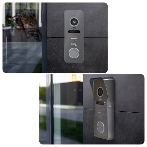 Комплект відеодомофона Light Vision: домофон 7" AMSTERDAM FHD Grey та відеопанель RIO FHD Grey