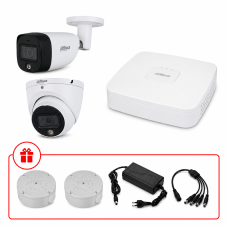 Комплект HD-CVI відеоспостереження Dahua 2МП KIT-DH0102 з мікрофоном