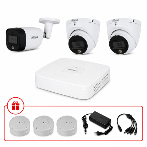 Комплект HD-CVI видеонаблюдения Dahua 2МП KIT-DH0103 с микрофоном