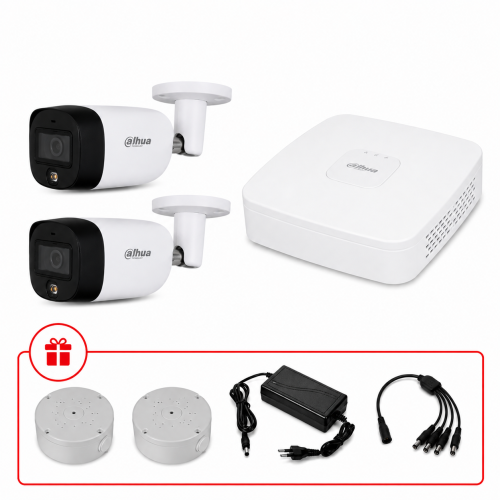 Комплект HD-CVI відеоспостереження Dahua 2МП KIT-DH0105 з мікрофоном