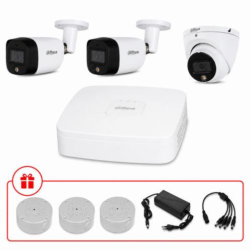 Комплект HD-CVI видеонаблюдения Dahua 2МП KIT-DH0106 с микрофоном