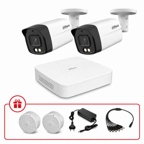 Комплект HD-CVI відеоспостереження Dahua 2МП KIT-DH0124 з мікрофоном