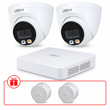 Комплект IP видеонаблюдения Dahua WizSense 2МП KIT-DH0158 с микрофоном