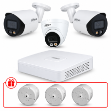 Комплект IP відеоспостереження Dahua WizSense 4МП KIT-DH0186 з мікрофоном