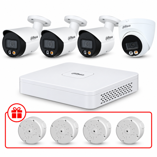 Комплект IP відеоспостереження Dahua WizSense 4МП KIT-DH0188 з мікрофоном