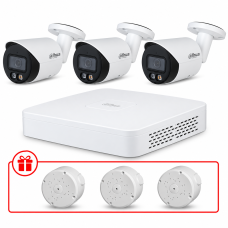 Комплект IP відеоспостереження Dahua WizSense 4МП KIT-DH0195 з мікрофоном
