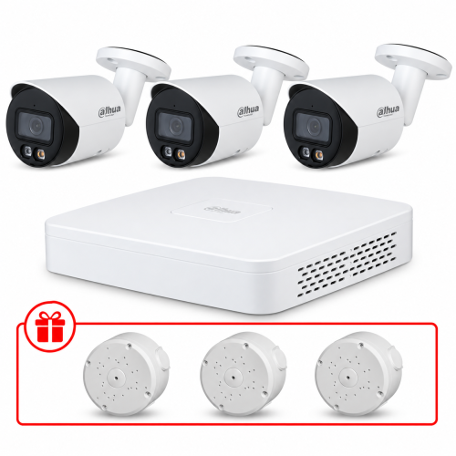 Комплект IP відеоспостереження Dahua WizSense 4МП KIT-DH0195 з мікрофоном