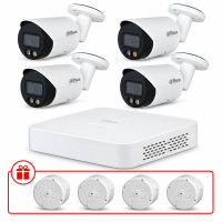Комплект IP відеоспостереження Dahua WizSense 4МП KIT-DH0196 з мікрофоном