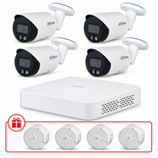 Комплект IP відеоспостереження Dahua WizSense 4МП KIT-DH0196 з мікрофоном