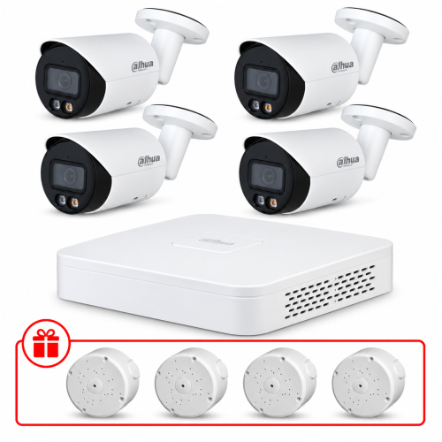 Комплект IP відеоспостереження Dahua WizSense 4МП KIT-DH0196 з мікрофоном