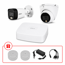 Комплект HD-CVI відеоспостереження Dahua 5МП KIT-DH0128 з мікрофоном
