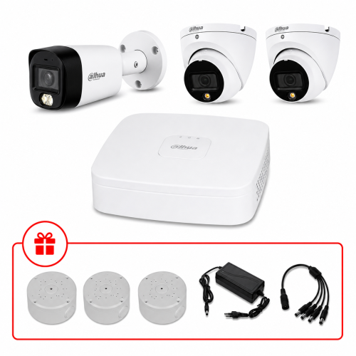 Комплект HD-CVI видеонаблюдения Dahua 5МП KIT-DH0129 с микрофоном