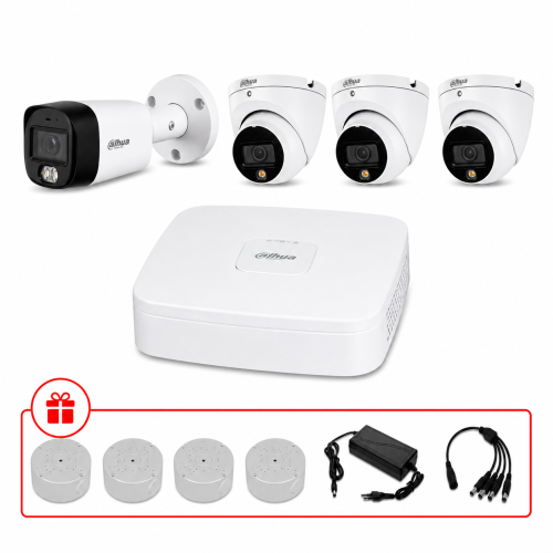 Комплект HD-CVI відеоспостереження Dahua 5МП KIT-DH0130 з мікрофоном