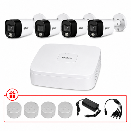 Комплект HD-CVI відеоспостереження Dahua 5МП KIT-DH0136 з мікрофоном