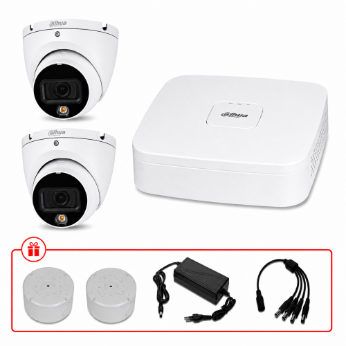 Комплект HD-CVI відеоспостереження Dahua 5МП KIT-DH0138 з мікрофоном
