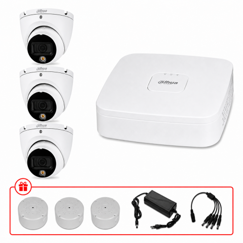 Комплект HD-CVI видеонаблюдения Dahua 5МП KIT-DH0139 с микрофоном