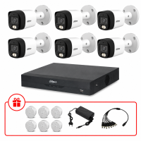 Комплект HD-CVI відеоспостереження Dahua 5МП KIT-DH0143 з мікрофоном