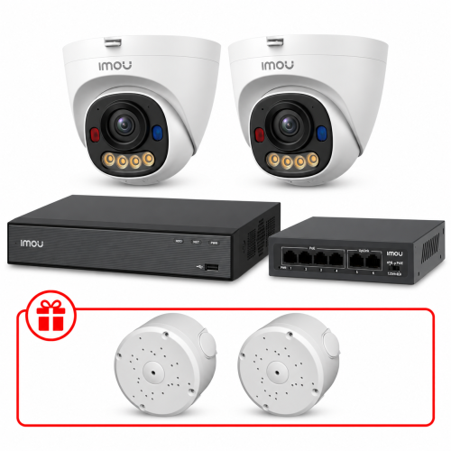 Комплект IP-видеообеспечения IMOU 3МП KIT-IM0208 с микрофоном