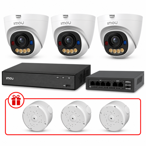 Комплект IP-видеообеспечения IMOU 3МП KIT-IM0209 с микрофоном