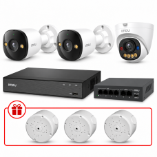 Комплект IP видеонаблюдения IMOU 5МП KIT-IM0218 с микрофоном